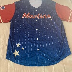 Men’s  Baseball Shirt - Blue and Red